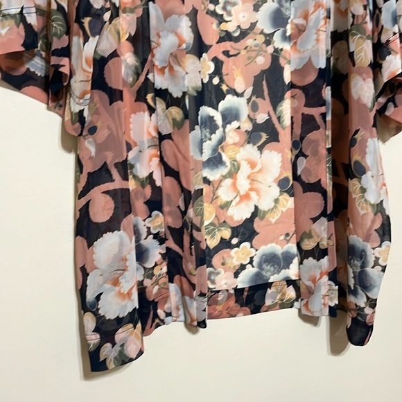Loft Floral Sheer Kimono O/S - Picture 2 of 6